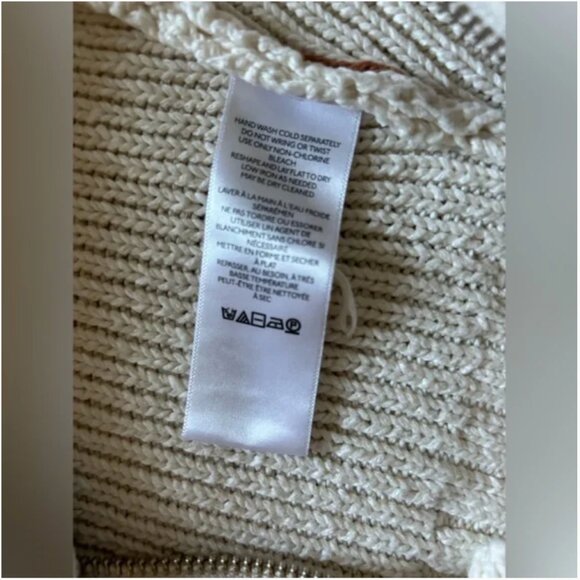 Anthropologie pilcro Tiger cable knit icon zip up sweater size XS - Picture 10 of 11